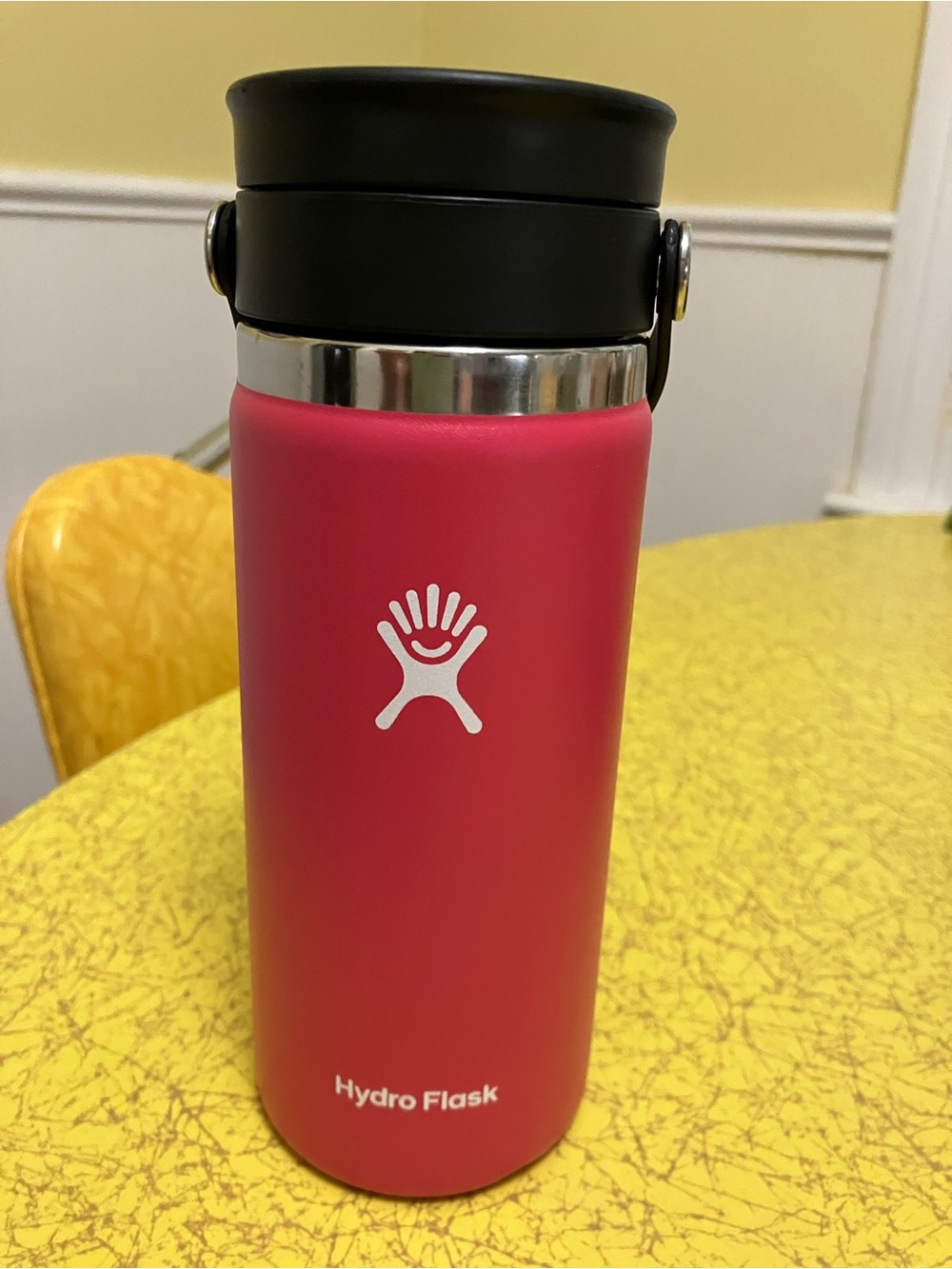 Hydro Flask Watermelon Pink Insulated Bottle 16oz wide mouth